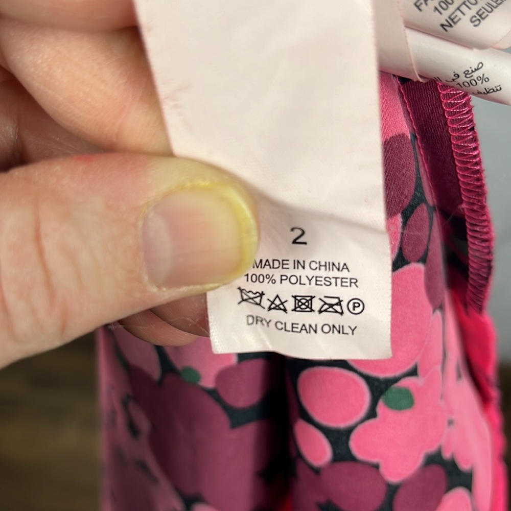 Kate Spade New York Bubble Dot Smocked Dress in Rhubarb Jam. - Picture 14 of 16